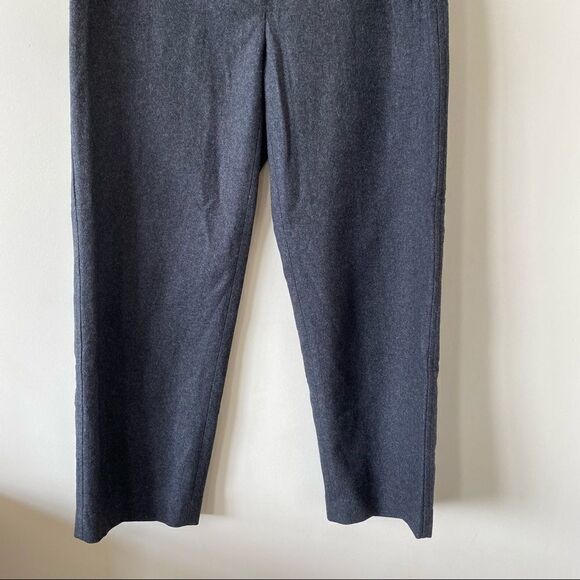 Aritzia-Wilfred Dark Grey Wool Blend Tie Front Ankle Pants (Size:4) - Picture 9 of 13